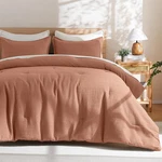 Terra Cotta King Size Soft Waffle Comforter Set With 2 Pillow Shams. Fixed Price $116.99.