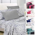 6PC Bed Set Deep Pocket Printed Luxury Microfiber -hotel Ultra Soft. Fixed Price $32.99.