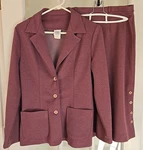 Vintage Nikki 11/12 Women's Mauve Suit Jacket And Skirt Set Buttons Pockets. Fixed Price $35.77.