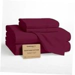 100% Egyptian Cotton Size Cooling Sheets, Soft Queen 09 - Burgundy. Fixed Price $137.68.
