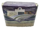 New Jubilee Percale California King Sheet Set Deep Pocket 180 Tc Stripes Horizon. Fixed Price $45.00.