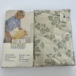 Vtg Martha Stewart Everyday Twin Flat Sheet Green Fern Batik 1999 Floral Bed Nos. Fixed Price $55.00.