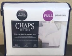 Chaps By Ralph Lauren White 6-PIECE Full Set (sheets & 4 Pillowcases). Fixed Price $35.99.