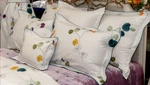 New Yves Delorme Pavot Standard Sham Pillowcase Poppy Floral White Teal France. Fixed Price $179.00.