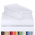 Luxclub 6 Ps Aqua Queen Sheet Set 4X Pillow Cases Pockets Bamboo Collection Nib. Fixed Price $49.99.