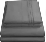 Size Bed Sheets - Breathable Luxury With Full Queen, Gray. Fixed Price $36.75.