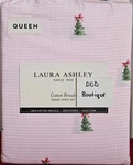 Laura Ashley 4 Pc Queen 100% Cotton Percale Light Pink Christmas Tree Sheet Set. Fixed Price $88.98.