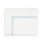 Sferra Grande Hotel Bedding 100% Cotton - Made Italy Queen Flat White/blue. Fixed Price $180.00.