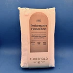 Threshold 400 Thread Count Performance Fitted Sheet Twin 100% Cotton White. Fixed Price $11.00.