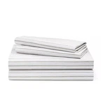 Lauren Ralph Spencer Stripe Sateen Cotton Queen Sheet 4 Pcs Set Grey $170. Fixed Price $90.00.