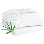 Shunjie.home 2 Pack Bamboo Viscose Fitted Sheet Queen Size Only 400 Thread. Fixed Price $87.32.