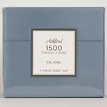 Sunham Ashford Solid 1500 Thread Count 4 Pc King Sheet Set Navy Msrp $220. Fixed Price $150.00.