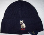 Nwt Polo Ralph Lauren Navy Bulldog Frenchie Wool-blend Beanie Hat Men. Fixed Price $47.99.