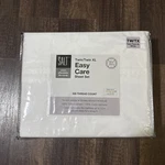 Easy Care 300 Thread Count Cotton Sateen Twin / Xl Sheet Set White Salt New. Fixed Price $26.99.