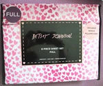 Betsey Johnson Full Sheet Set 6 Piece Pink Hearts Ombre Pattern Soft Easy Care. Fixed Price $35.99.