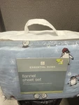 Essential Home Flannel Sheet Set Twin Nos Penguin Pattern. Fixed Price $25.00.