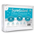 Set 2 Travel Size Sureguard Pillow Protectors - 100% Waterproof, Bed Bug P.... Fixed Price $45.99.