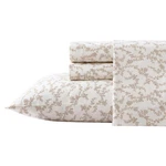Home Bedding Laura Ashley King Flannel Sheets Set Victoria Beige. Fixed Price $124.99.