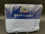 Vintage Ralph Lauren Chambray Blue Cotton One Flat Sheet Twin Nip Made Usa. Fixed Price $38.95.