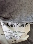 Calvin Klein 100% Combed Cotton King Flat Sheet Blue Geometric Pattern Supersof. Fixed Price $29.00.
