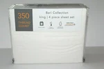 Sunham Bari Collection 350 Thread Count King Sheet Set 4 Pcs Grey Color Nip. Fixed Price $68.00.