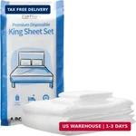 Forpro Premium Disposable Sheet Set, 4-PC King Size Bedding Travel, Includes. Fixed Price $17.84.