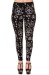 Lost Queen Pentagram Black Leggings Pants Lady Occult Gothic Punk LBN1128BLK. Fixed Price $34.99.