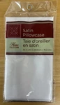 White Satin Pillowcase Home Collection 20X30" Silky Colorfast Lot (BH17). Fixed Price $9.95.