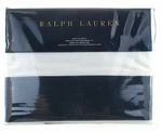 Ralph Lauren Blanc Bleu Wilford King Flat Sheet Tuxedo White / Navy -msrp $215. Fixed Price $89.95.