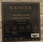 Rainier Fine Linens Queen 100% Cotton Sateen 201-400TC Cream Sheet Set. Fixed Price $65.00.
