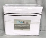 Queen Sheet Set White Wrinkle Resistant Polyester Bella Russo Microfiber, New. Fixed Price $15.29.