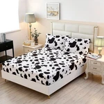 Sdy 3PCS Milk Cow Print Stuff Bedding Fitted Sheet Set Queen Size, Cartoon Co.... Fixed Price $32.99.