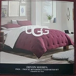 Ugg Devon Sherpa Reversible 2-PIECE Comforter Set-twin/twin Xl Cabernet New. Fixed Price $87.20.