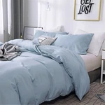 True Luxury Linen Blue Solid Us Twin Bedding Set 600/800/1000TC Egyptian Cotton. Fixed Price $81.52.