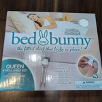 Bed Bunny Queen Size 4 Piece Set: Clinching Fitted Sheet, 2 Pillowcases + Flat. Fixed Price $20.99.