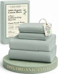 Lane Linen 100% Organic Cotton California King Sheets Set, 4-PIECE Pure. Fixed Price $77.61.