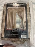 Jacquard Curtain Imperial Rn 110443 2-PANELS 60 X84 1-VALANCE 16 Tie Backs. Fixed Price $32.99.