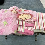Strawberry Shortcake Twin Sheet Set Pink Franco Bedding Flat Fitted 3 Pillowcase. Fixed Price $59.99.
