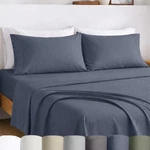 Queen Sheet Set 100% Egyptian Cotton Deep Pocket Percale Mineral Blue California. Fixed Price $154.99.