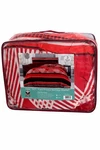 Tbt Super Soft Borrego Blanket King 3 Pcs Set Geometric Floral Red Blue. Fixed Price $45.00.
