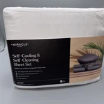Miracle Made Sheet Set King Luxe Self-cooling Self-cleaning -white- Nwt. Fixed Price $115.00.