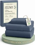Lane Linen Organic Cotton Twin Sheet Set Luxury Hotel Style Fade Resistant. Fixed Price $67.80.