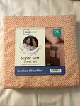 Twin / Xl Sheet Set By Mainstays Warm Geo Super Soft Brushed Microfiber. Fixed Price $14.99.