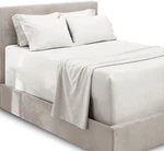 Hearth & Harbor Luxury Soft 6 Piece Bed Sheet Set Extra Deep Queen, White. Fixed Price $51.49.