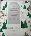 Threshold Queen Printed Performance Sheet Set, New. Fixed Price $41.99.