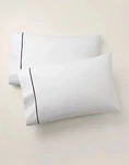 Ralph Lauren Palmer Percale Organic Stand Pillowcases, Navy/ White. Brand New!. Fixed Price $59.99.