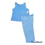 Charter Club Womens 2 Piece Pajama Set Blue Paisley Stretch Pockets Plus 1X New. Fixed Price $28.34.