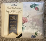 Vtg Royale King Bed Sheet Set Floral Rose Ivory 4PC Percale New Gold Collection. Fixed Price $59.99.