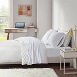 Intelligent Design Cotton Blend Jersey Knit Bed Sheet Set Wrinkle Full, White. Fixed Price $67.99.