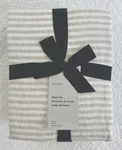New West Elm European Flax Linen Sheet Set - Natural & White Stripe Queen. Fixed Price $189.00.